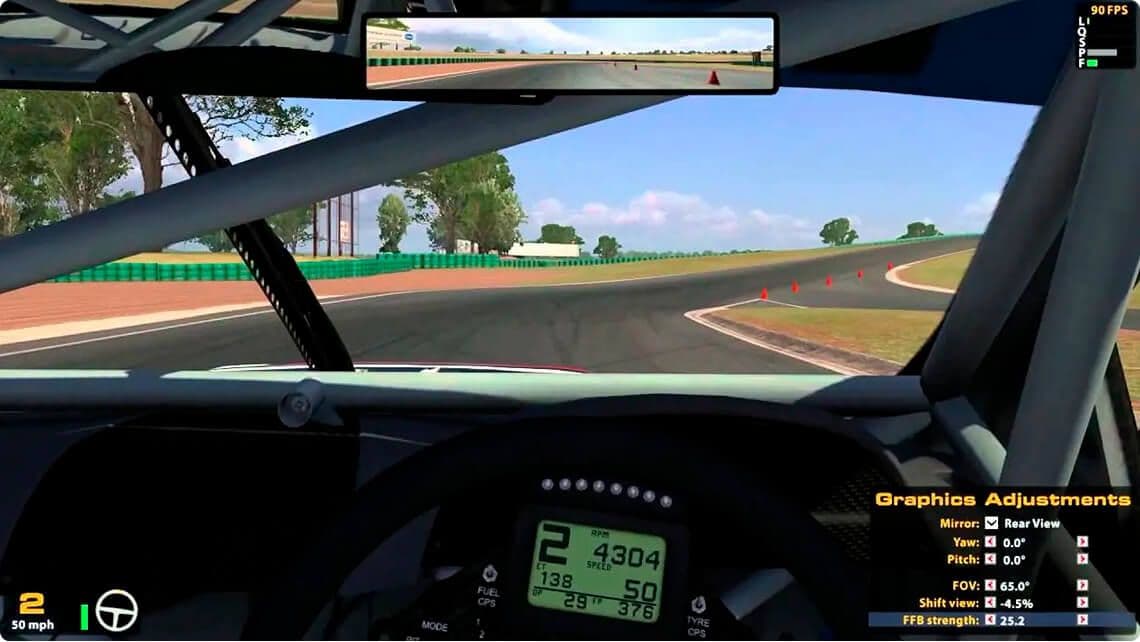 interior de coche en juego de carreras