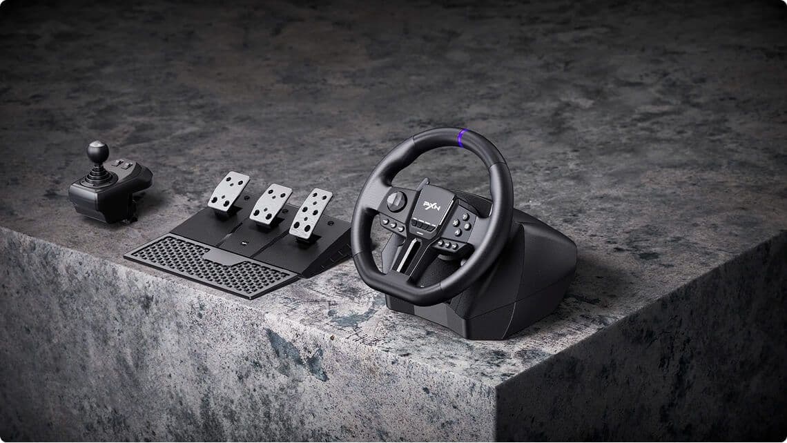 volante pedales y caja de cambios simulador pc